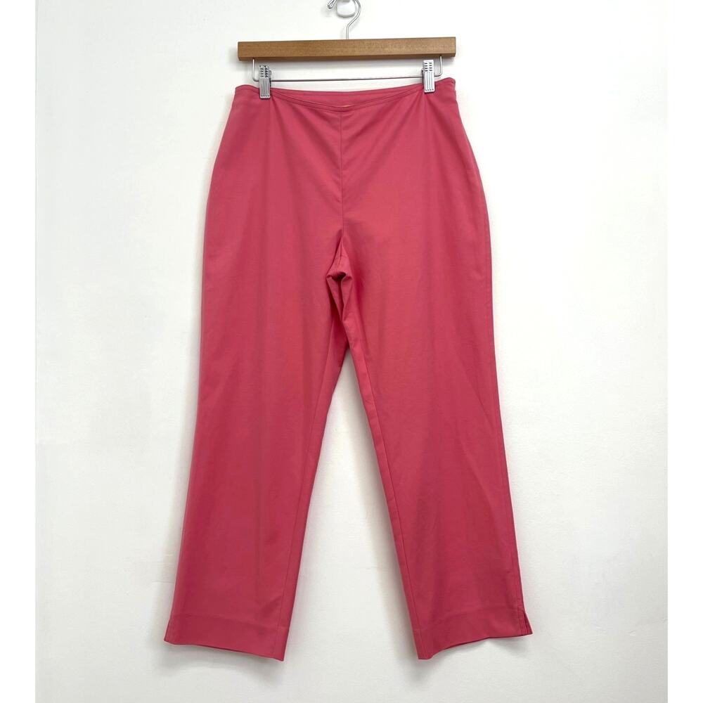 ST. JOHN Classic Preppy Luxury Designer Cotton-Blend Stretch Crop Pants - Size 6